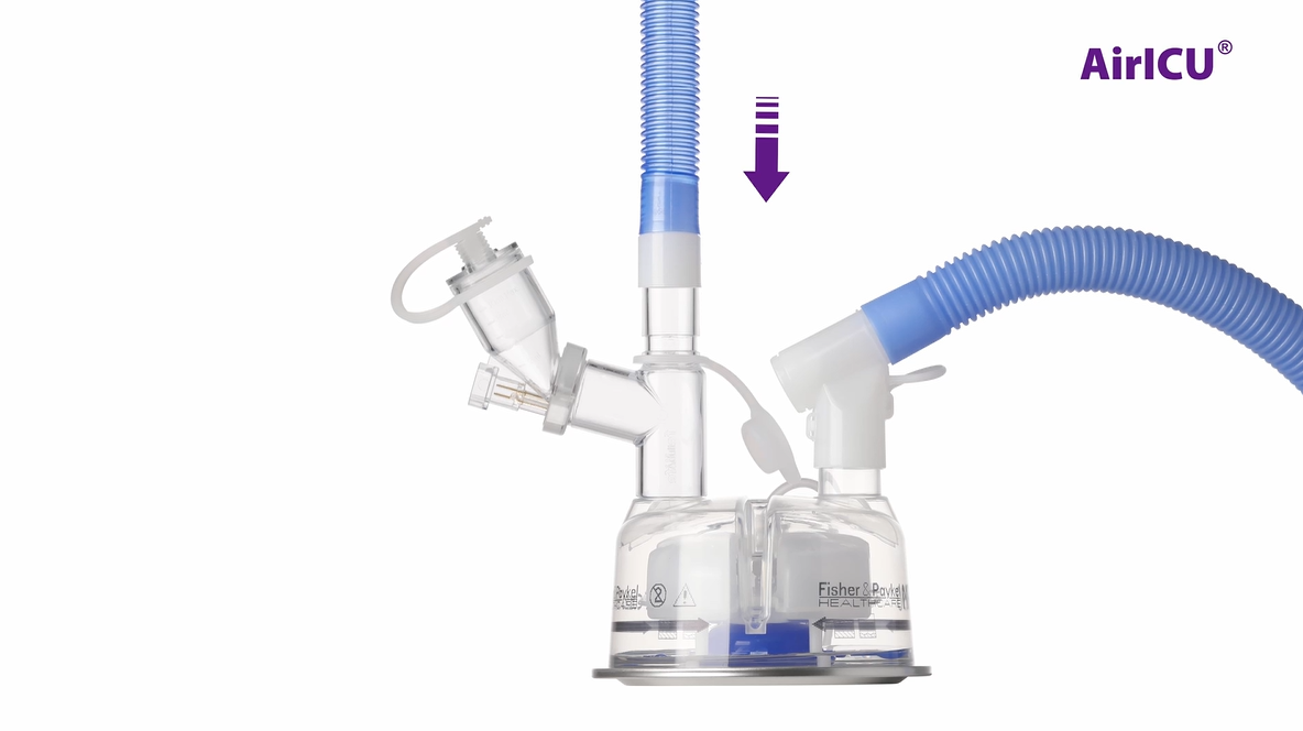 Medication Cup Installation on the Dry Side of the Humidifier